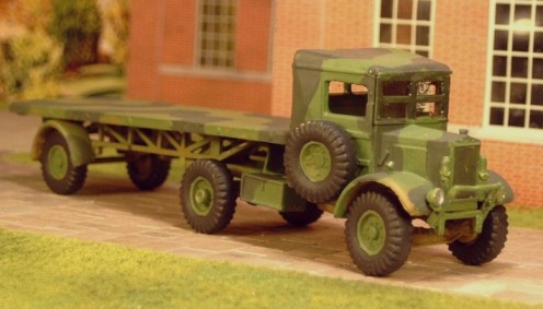 Albion AM463 tractor and 30cwt flat platform semi-trailer  - Matador Models