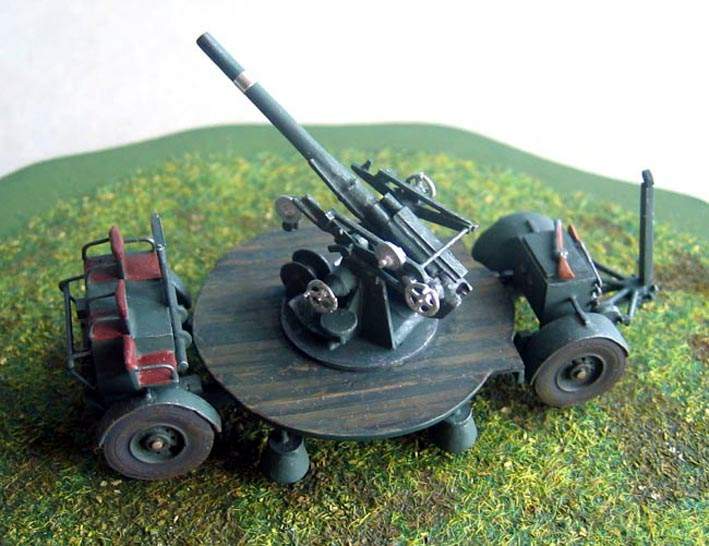 3 inch  20 cwt AA Gun 1940 on four wheel platform - Matador Models,  by Modelstories